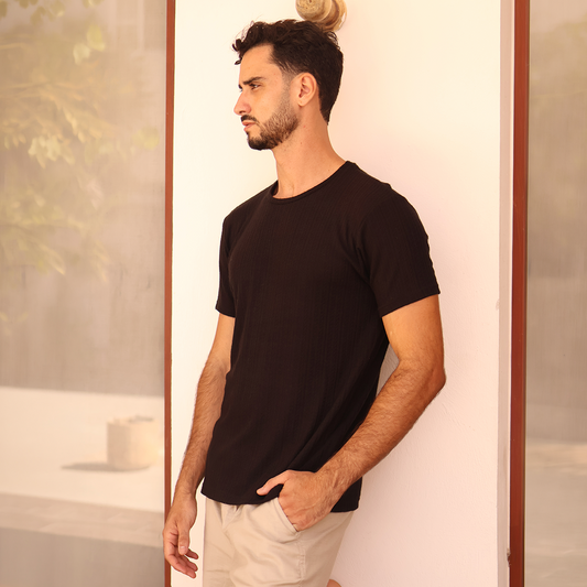 Camiseta básica de manga corta para hombre