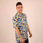 Men's Tropical Print Relaxed Fit Modern Short Sleeve Shirt