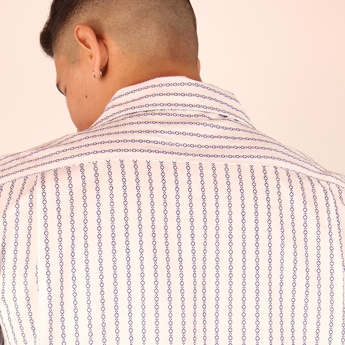 Camisa Estampado Moderno Hombre Corte Loose Fit Cómoda Cuello Resort