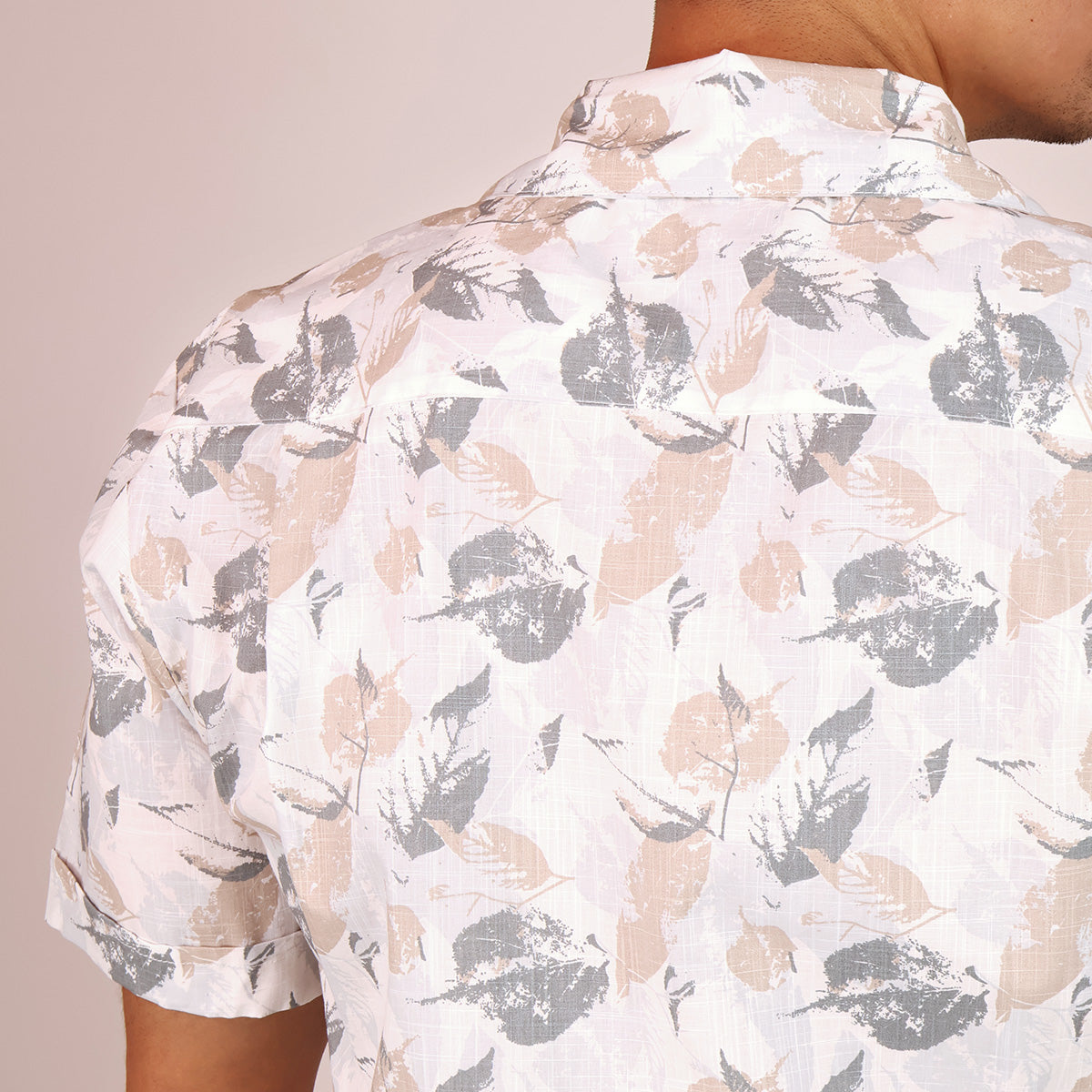 Men's Tropical Print Resort Collar Short Sleeve Shirt