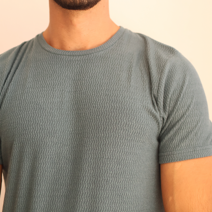 Camiseta de manga corta texturizada para hombre