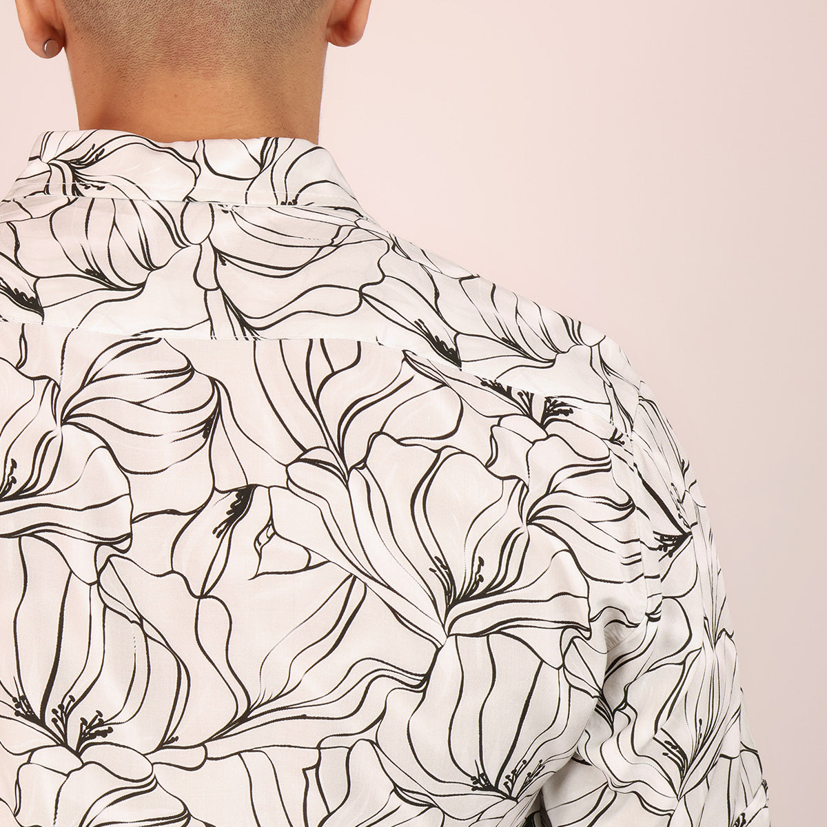 Men's Relaxed Fit Modern Casual Tropical Floral Shirt