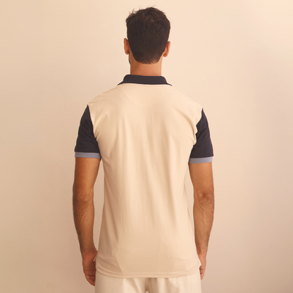 Playera Polo de Hombre con Bloques de Color