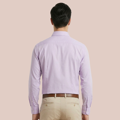 Camisa de vestir manga larga lila