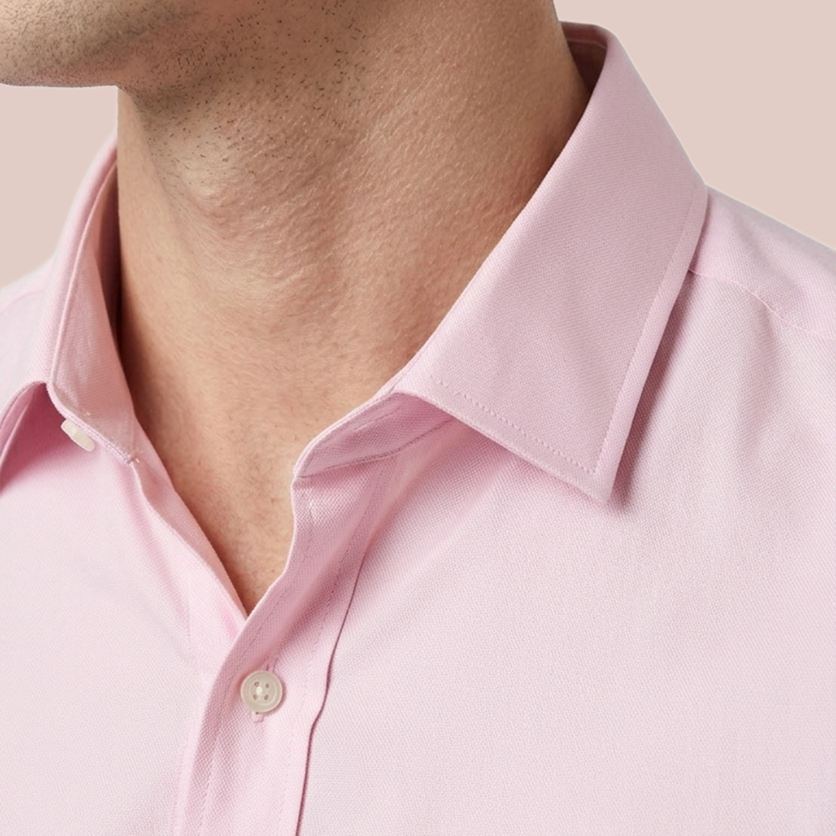 Camisa de Vestir Rosa Manga Larga para Hombre