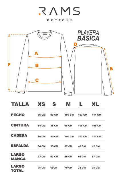 Playera Manga Larga Básica Blanca Stretch Muscle Fit Para Caballero