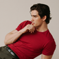 Men's Navy Blue Stretch Crew Neck Short Sleeve T-Shirt