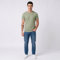Men's Navy Blue Stretch Crew Neck Short Sleeve T-Shirt