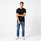 Playera Negra Cuello Redondo Manga Corta Básica Muscle Fit Para Hombre