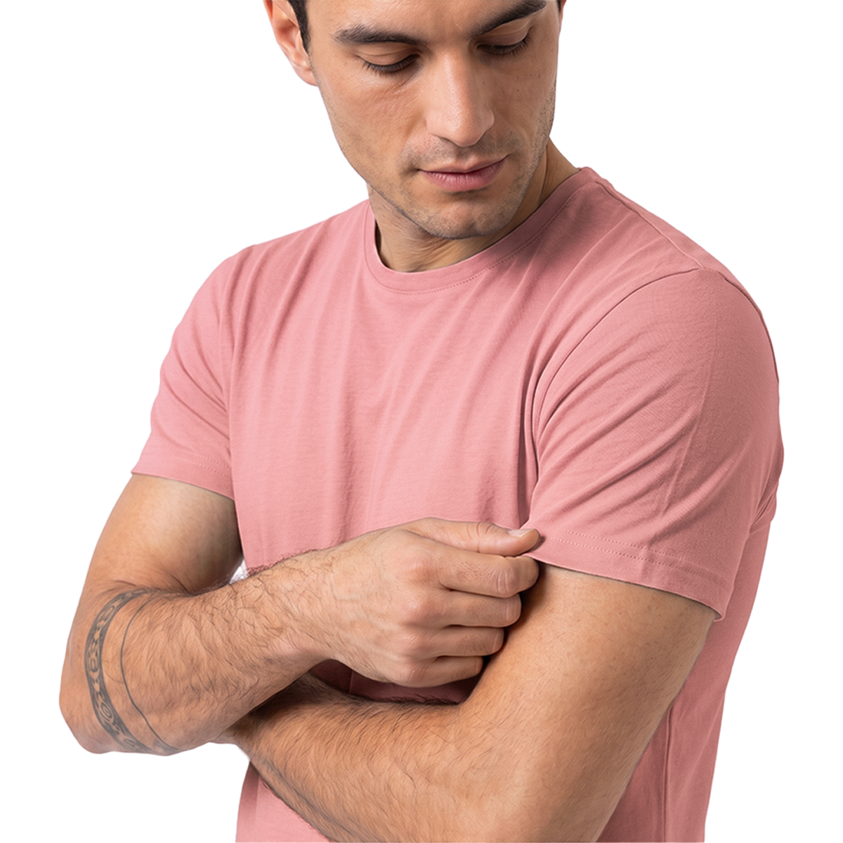 Playera de manga larga stretch para hombre Muscle Fit