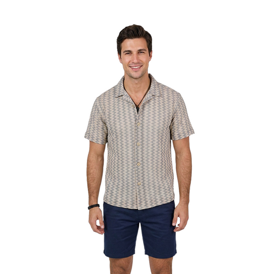 Camisa Hombre Verano Manga Corta Casual Corte Relajado