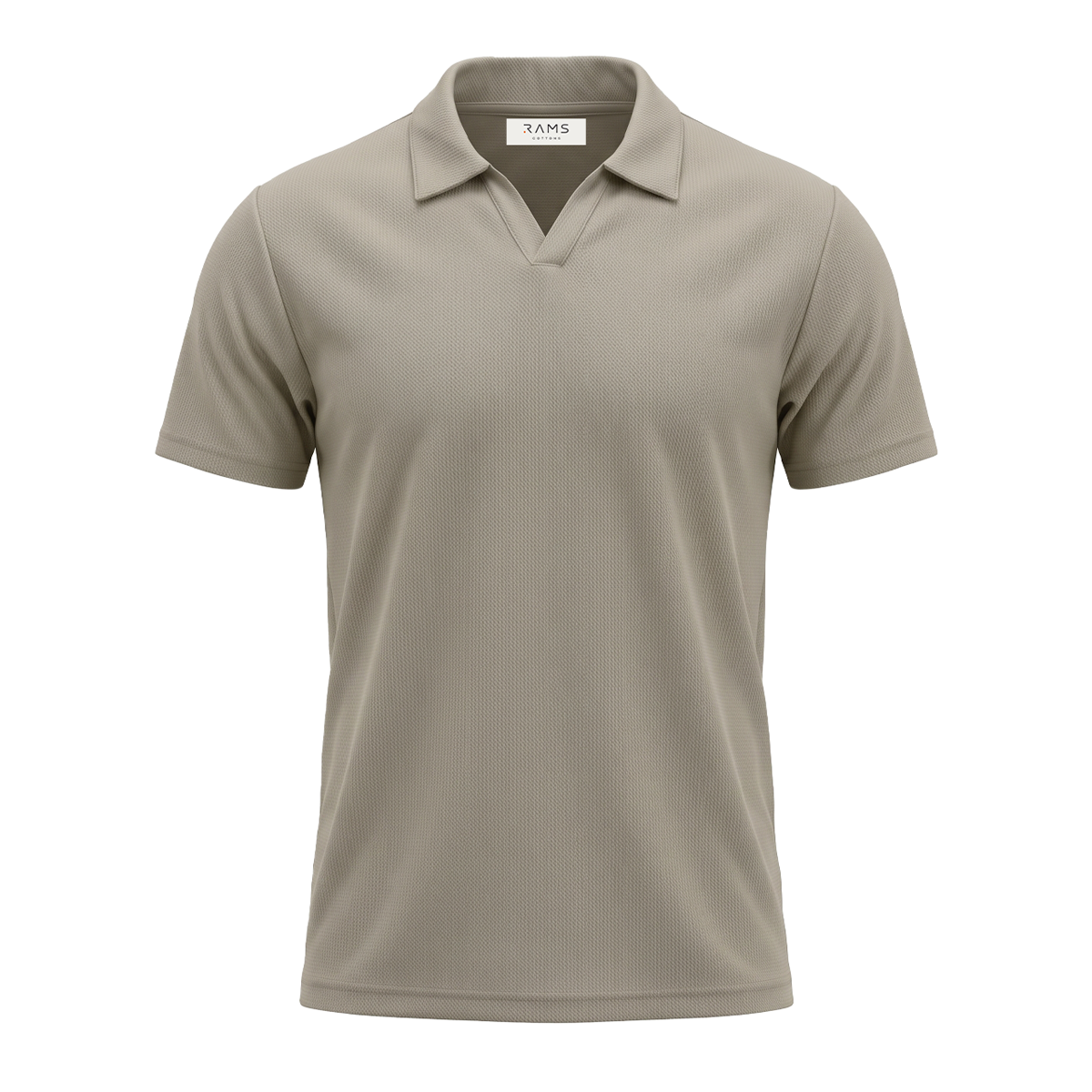 Polo de punto acanalado sin botones para hombre