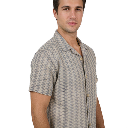 Camisa Hombre Verano Manga Corta Casual Corte Relajado