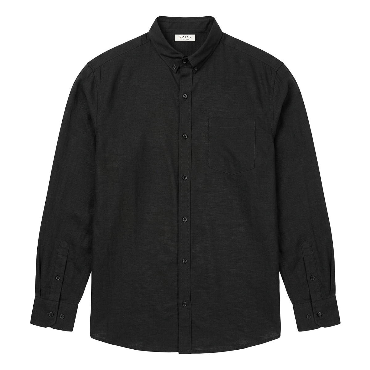 Camisa de  manga larga para hombre color negro