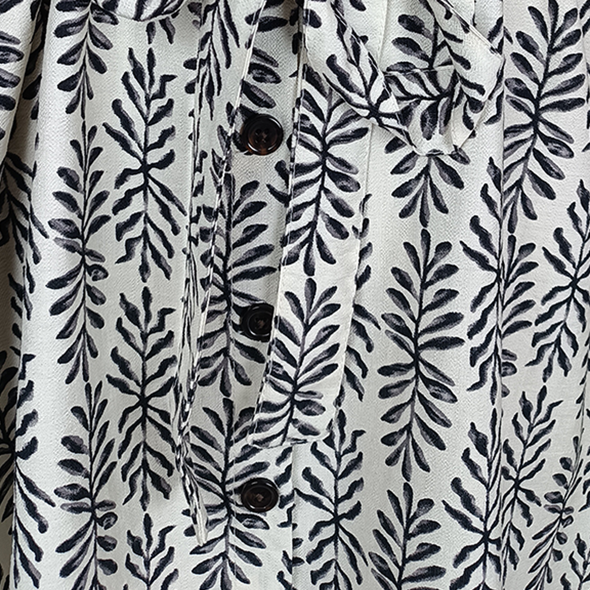 Vestido Negro Corto Mujer Camisero Estampado Casual con Cinturón