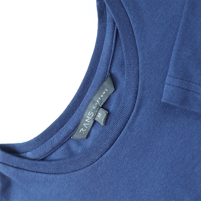 Playera Manga Corta Azul Marino Stretch Cuello Redondo Para Caballero