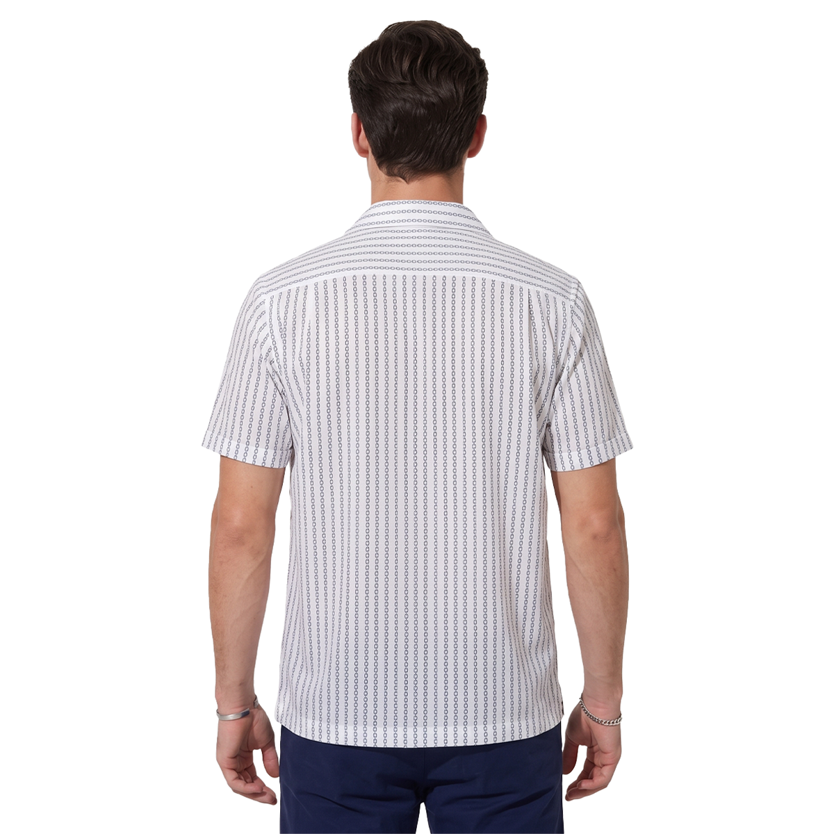 Camisa Estampado Moderno Hombre Corte Loose Fit Cómoda Cuello Resort