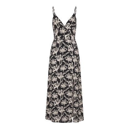 Vestido Largo Mujer Tirantes Ajustables Viscosa Suave con Abertura