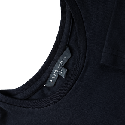 Men's Black Crew Neck Short Sleeve Basic Muscle Fit T-Shirt