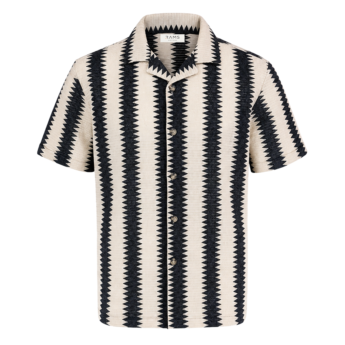 Camisa Hombre Manga Corta Corte Relajado Estilo Playero