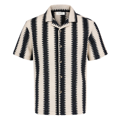 Camisa Hombre Manga Corta Corte Relajado Estilo Playero