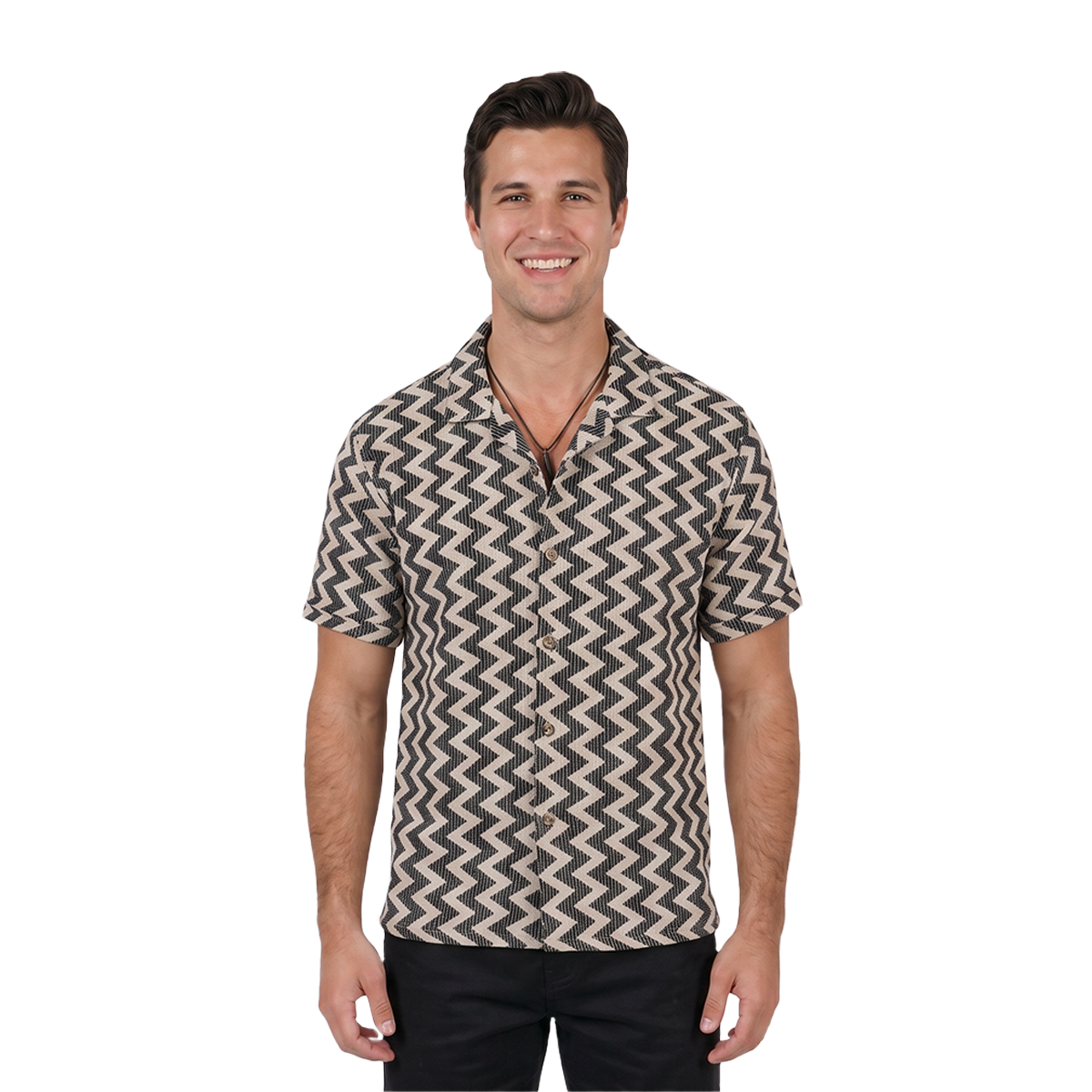 Camisa Manga Corta Hombre Casual Fresca Ideal para Verano