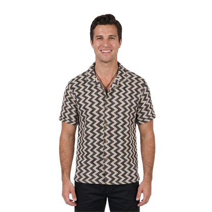 Camisa Manga Corta Hombre Casual Fresca Ideal para Verano