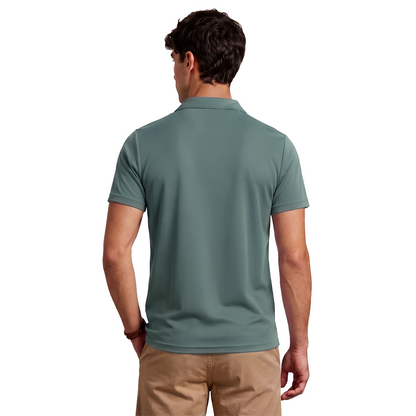 Rams Cottons Polo Shirt Verde Sin Botones