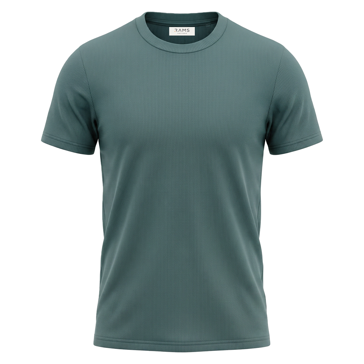 Camiseta manga corta con textura waffle para hombre