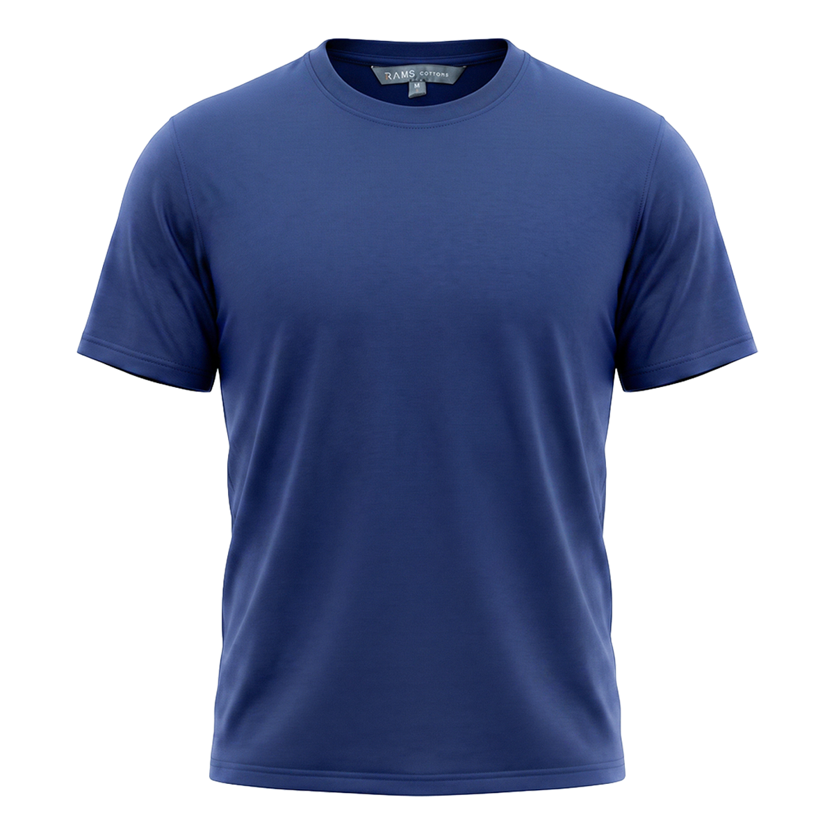 Playera Manga Corta Azul Marino Stretch Cuello Redondo Para Caballero