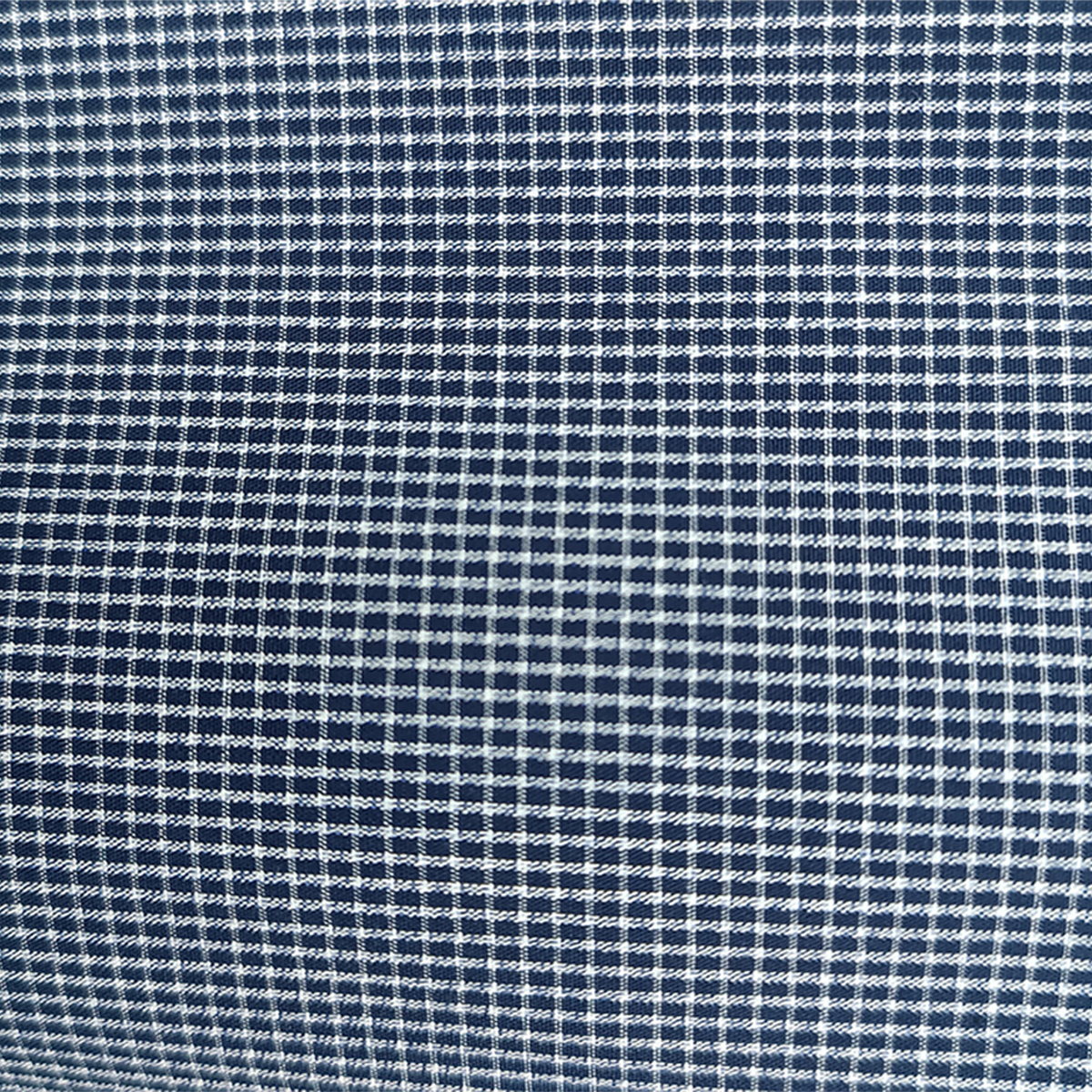 Blusa Sisada Azul Marino Mujer Estampada a Cuadros con Botones Ocultos