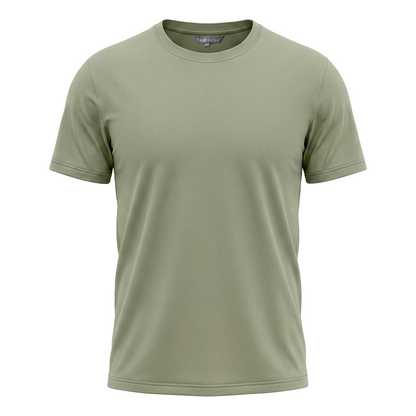 Men's Navy Blue Stretch Crew Neck Short Sleeve T-Shirt