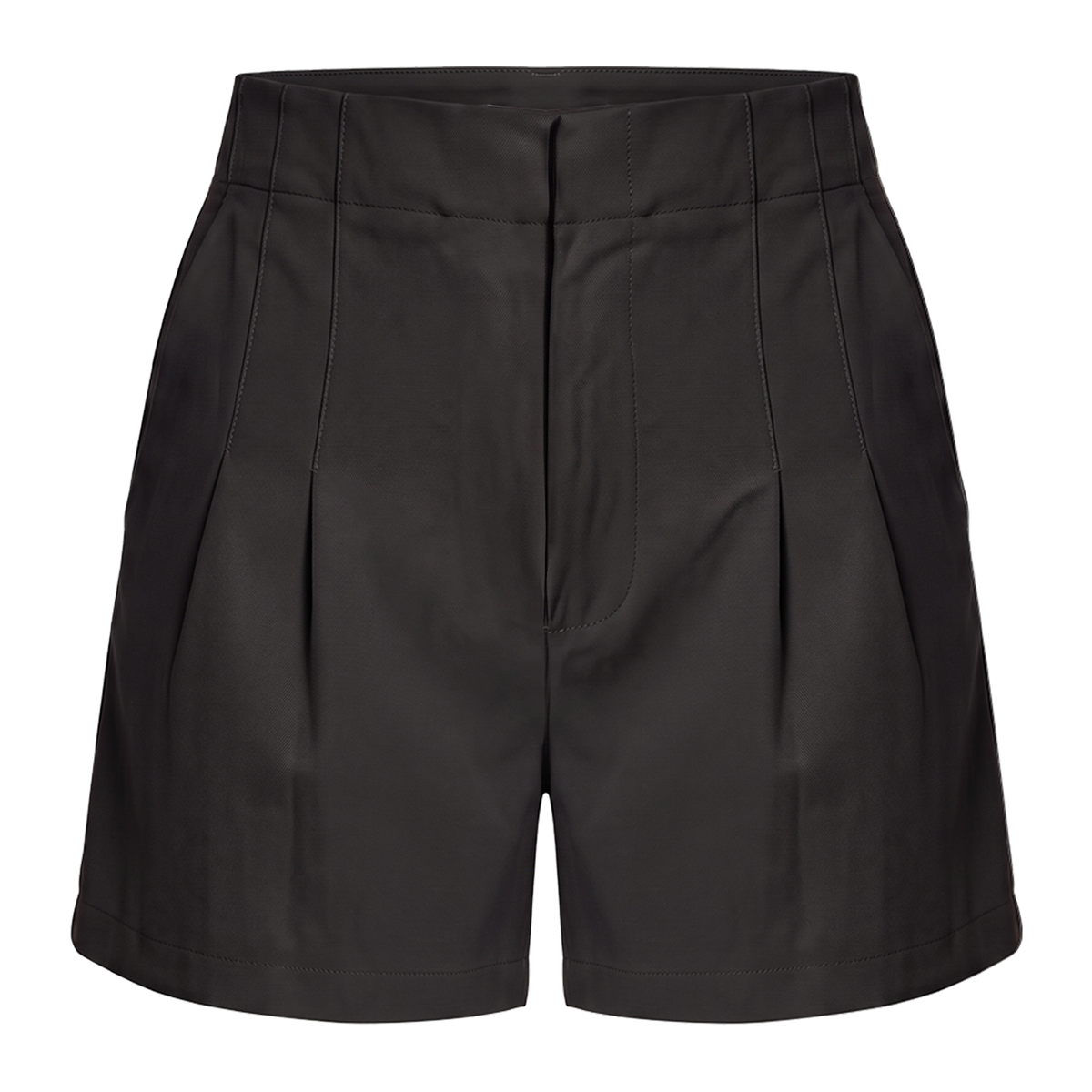 Short de vestir de tiro alto con pliegues para mujer