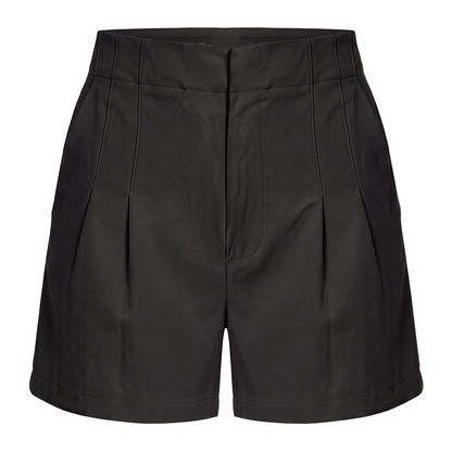 Short de vestir de tiro alto con pliegues para mujer