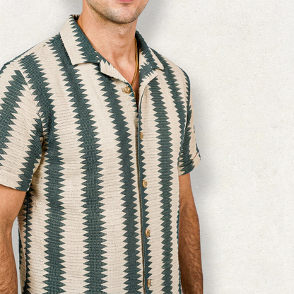 Camisa Hombre Playa Manga Corta Ligera y Cómoda
