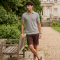 Polo de punto acanalado sin botones para hombre