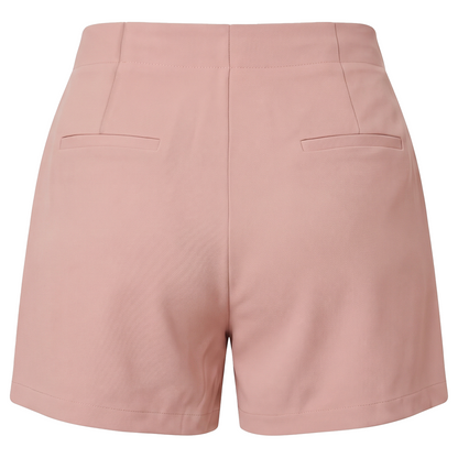 Shorts de vestir de tiro alto con pinzas para mujer