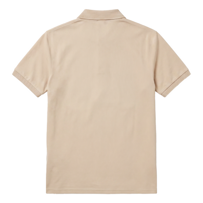 Playera Tipo Polo Caqui Slim Fit Con Bordado Moderno