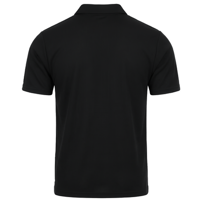 Polo manga corta para hombre color negro con textura waffle