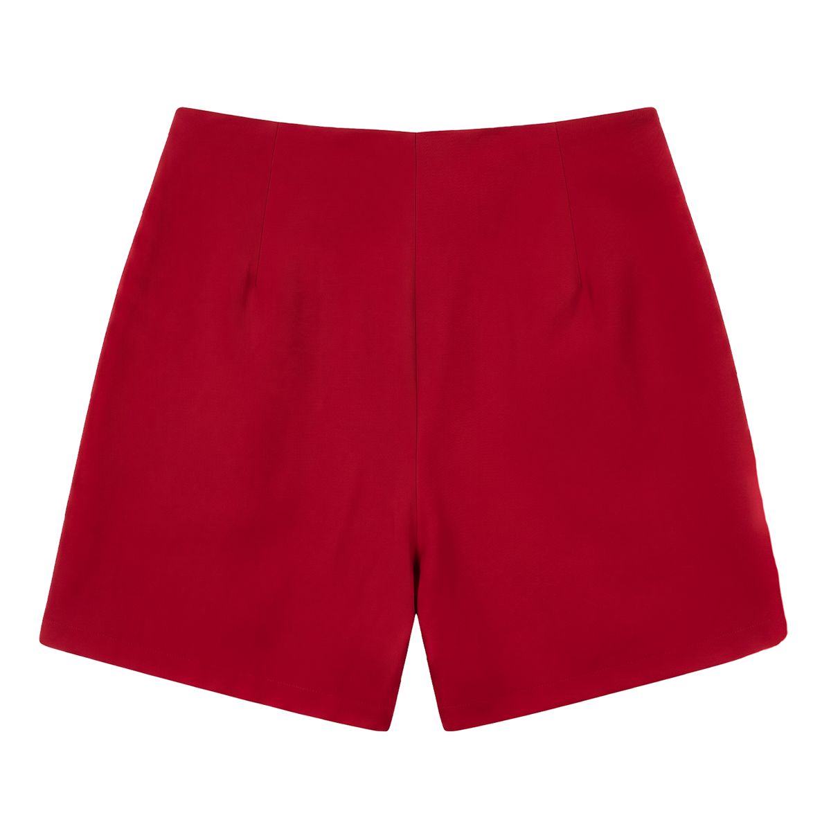 Falda Short Rojo Mujer Asimétrica Corta con Cierre Lateral
