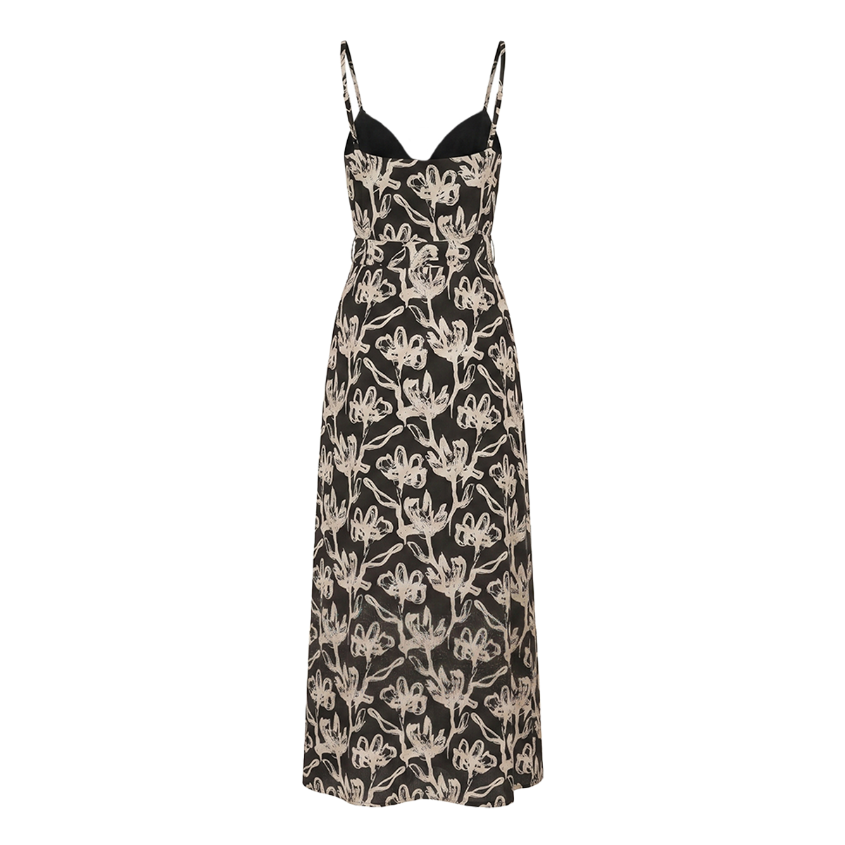 Vestido Largo Mujer Tirantes Ajustables Viscosa Suave con Abertura
