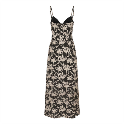 Vestido Largo Mujer Tirantes Ajustables Viscosa Suave con Abertura