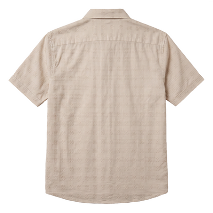 Camisa de manga corta con textura jacquard para hombre