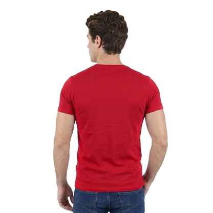 Men's Navy Blue Stretch Crew Neck Short Sleeve T-Shirt