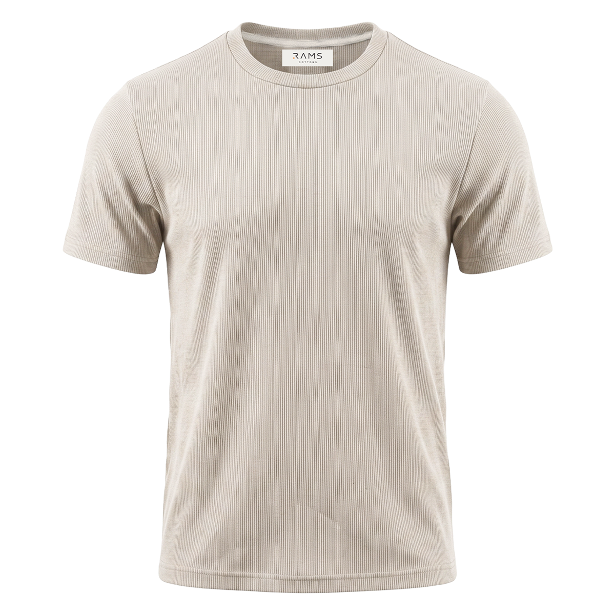 Camiseta de punto waffle para hombre color crema