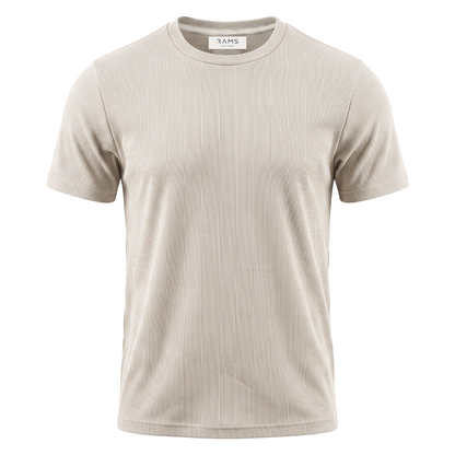 Camiseta de punto waffle para hombre color crema