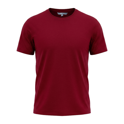 Men's Navy Blue Stretch Crew Neck Short Sleeve T-Shirt