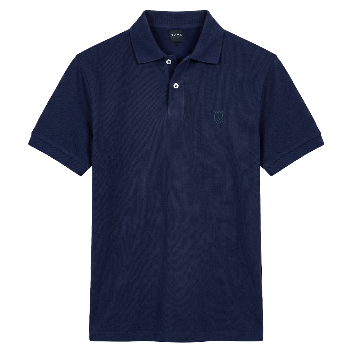 Playera Tipo Polo Azul  Marino Con Bordado Para Caballero Slim Fit