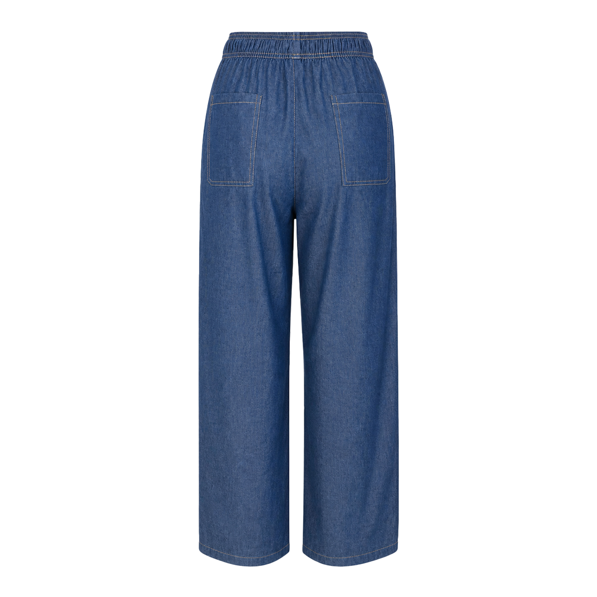 Pantalón Wide Leg con Cintura Elástica y Cordón