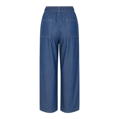 Pantalón Wide Leg con Cintura Elástica y Cordón